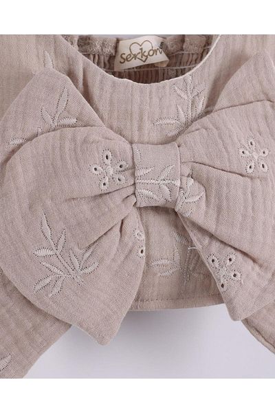 Serkon Girl's Muslin Crop Trousers Set Ser-0876
