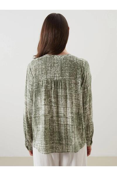 LC Waikiki Lcw Grace Kaçık Yaka Desenli Kadın Bluz (S5)
