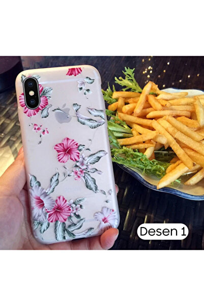 lowell home iPhone X XS 3D Rose Pattern Premium Silicone Case-(5775) - Loho18...