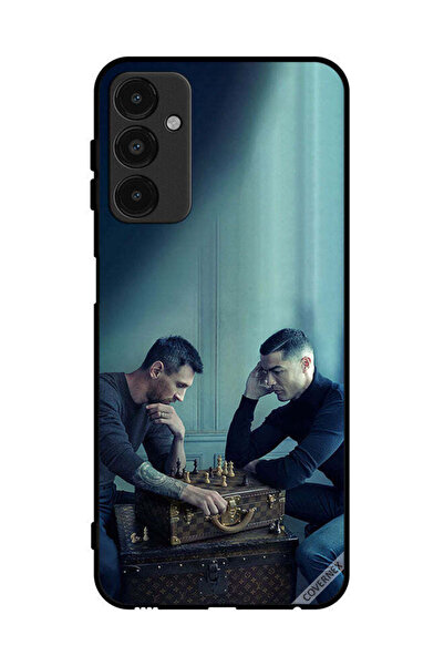 Covernex غطاء حماية لهاتف سامسونج جالاكسي A14 5G ميسي ضد رونالدو يلعبان الشطرنج