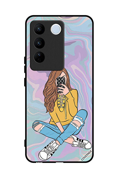 Covernex غطاء حماية لهاتف فيفو V27 برو - فتاة تلتقط صورة