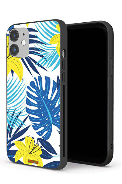 Tolwak جراب حماية لجهاز Apple iPhone 12 بتصميم ريش وزهور