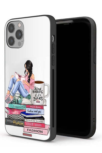 Tolwak جراب حماية لجهاز Apple iPhone 12 Pro، تصميم كتب الفتاة والموضة والفن