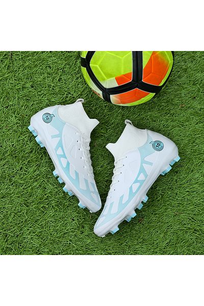 MBrands Football Boots, 8.2 With Ankle, Studs, White Color 43