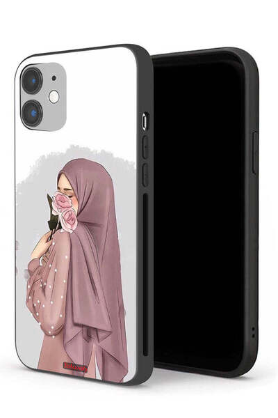 Tolwak غطاء حماية لجهاز آيفون 12 من آبل يحمل صورة فتاة تحمل ورودًا