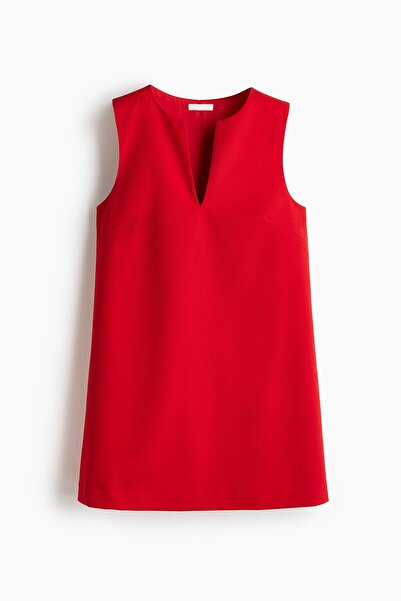 H&M Gabardin Düz Kesim Elbise