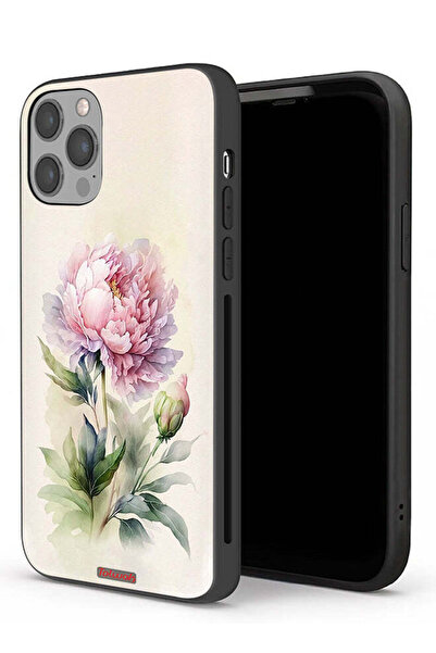 Tolwak جراب حماية لجهاز Apple iPhone 12 Pro Max بتصميم فني بألوان مائية وردية