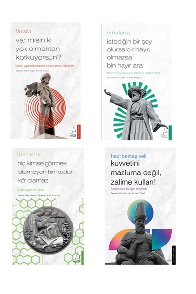 Destek Yayınları Hacı Bektaş Veli / Mevlana / İbni Sina / Farabi 4 Kitap Felsefe Seti