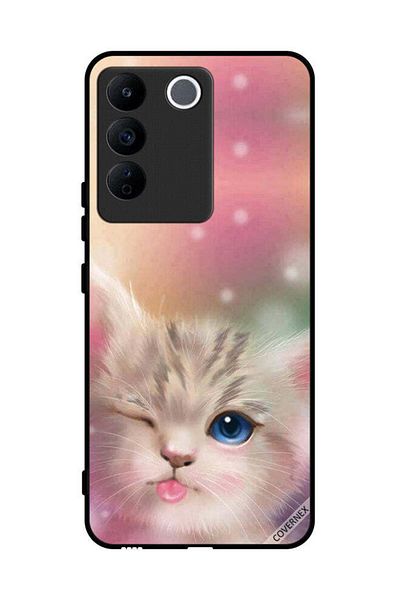 Covernex Protective Case Cover For Vivo S16e Cute Cat Clip Art