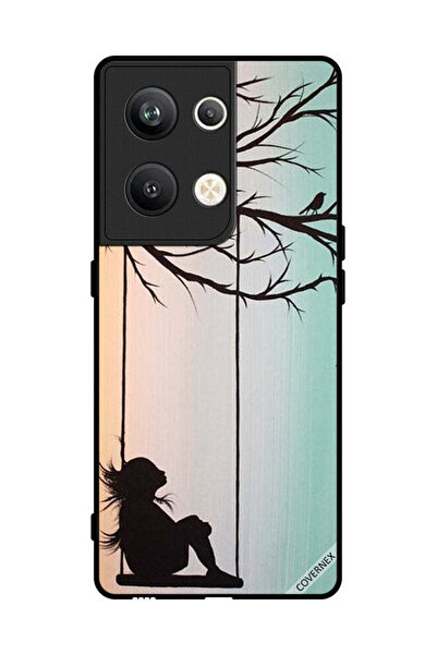 Covernex غطاء حماية لهاتف Oppo Reno 9 Pro Plus - رسمة فتاة صغيرة حزينة