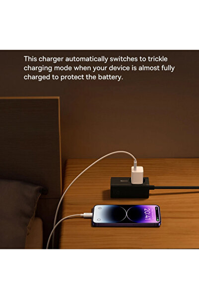 Baseus Charger Type-C, Fast Charging, GaN, 30W - (CCGN070603) - Blue