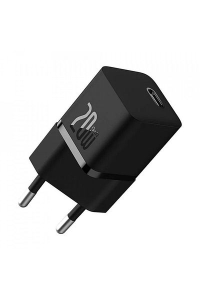 Baseus Charger Type-C, Fast Charging, GaN, 20W - (CCGN050101) - Black