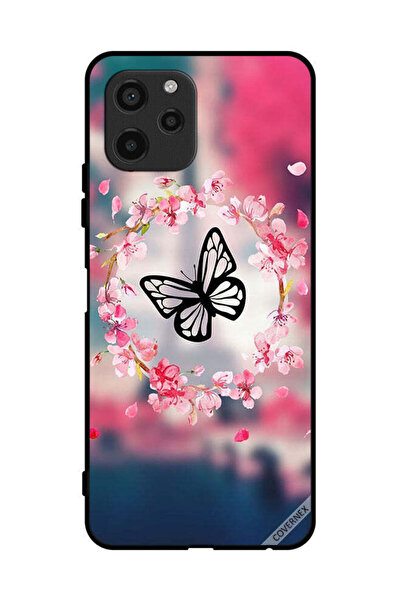 Covernex غطاء حماية لهاتف هواوي إنجوي 50z بتصميم فراشة وحلقات زهور