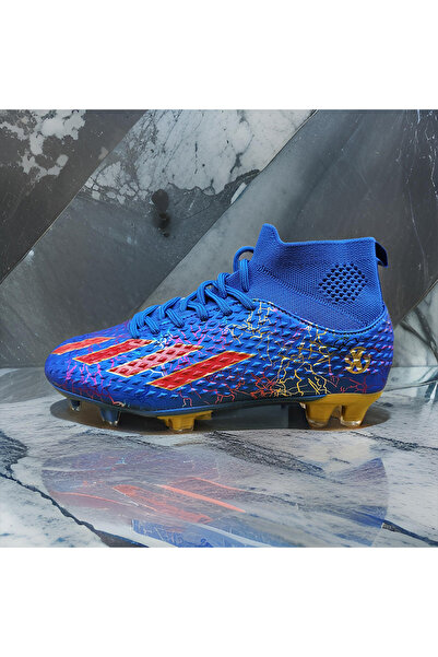 MBrands Ghete de fotbal Sky Wing, 9701 cu orteză pentru gleznă, crampoane, albastru 41