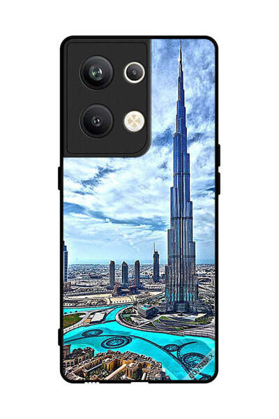 Covernex غطاء حماية لهاتف أوبو رينو 9 برو بلس برج خليفة، غيوم تلامس السحاب