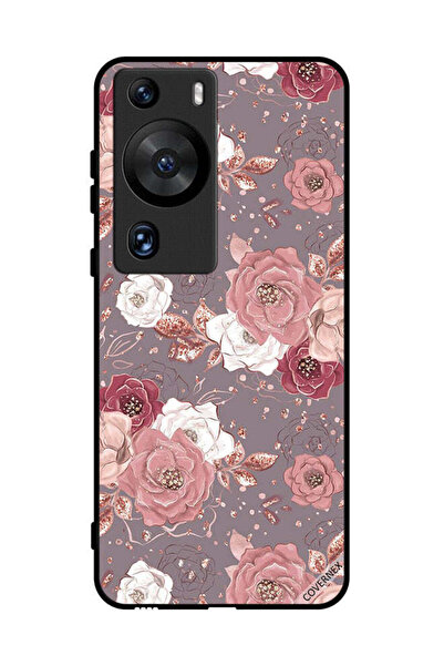 Covernex غطاء حماية لهاتف هواوي بي 60 برو بخلفية زهرية