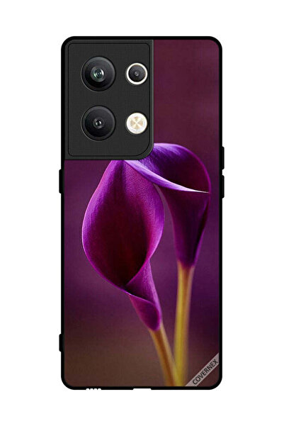 Covernex غطاء حماية لهاتف Oppo Reno 9 Pro Plus مع زهرتين جميلتين
