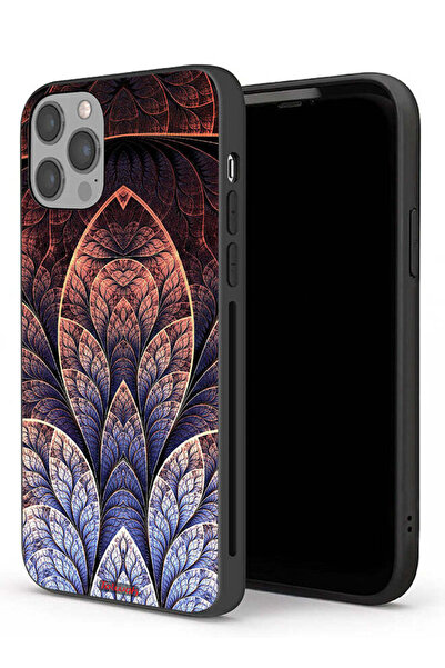 Tolwak جراب حماية لجهاز Apple iPhone 12 Pro بتصميم زهور كسورية تجريدية