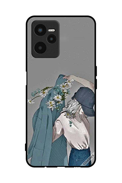 Covernex غطاء حماية لهاتف Realme C35 بتصميم فتاة ترتدي معطفًا
