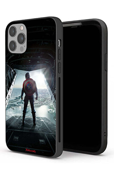 Tolwak جراب حماية لجهاز Apple iPhone 12 Pro بتصميم صورة كابتن أمريكا