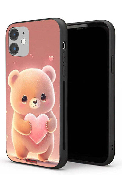 Tolwak جراب حماية لجهاز Apple iPhone 11 برسومات باندا صغيرة لطيفة تحمل قلبًا
