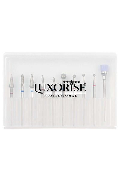 LUXORISE Set burghie pentru unghii pentru pilă electrică profesională, 10 buc.