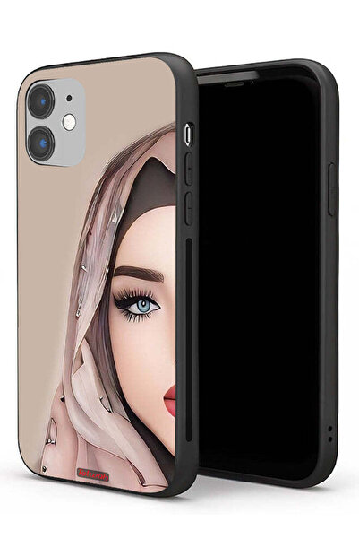 Tolwak جراب حماية لجهاز Apple iPhone 11 بتصميم فتاة نصف وجه