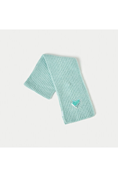 Juniors Heart Embellished Beanie Cap With Gloves And Scarf