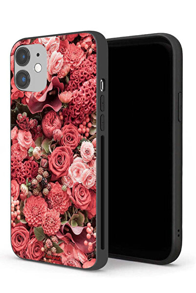 Tolwak غطاء حماية لجهاز Apple iPhone 12 mini بلون الخوخ والورود