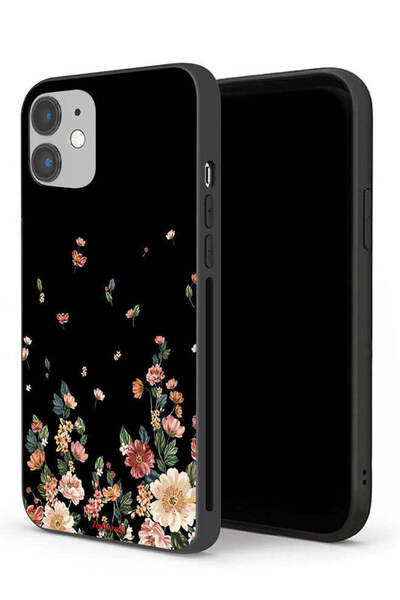 Tolwak جراب حماية لجهاز Apple iPhone 12 mini مع زهور صغيرة في الأسفل