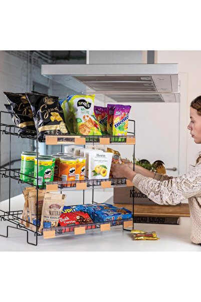 relaxstand Suport de sârmă cu 3 niveluri 50x25 - Suport de afișare a produselor și organizator de rafturi | Display pentru piață, magazin de alimente, farmacie