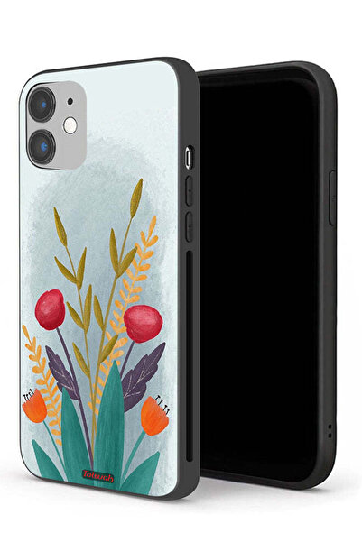 Tolwak جراب حماية لجهاز Apple iPhone 12 برسومات نباتية