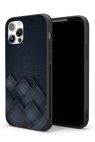 Tolwak غطاء حماية لجهاز Apple iPhone 11 Pro Max بنقشة مربعات على القماش