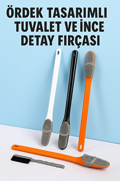 CMT 🦆 ÖRDEK TASARIMLI SİLİKON TUVALET VE İNCE DETAY FIRÇASI