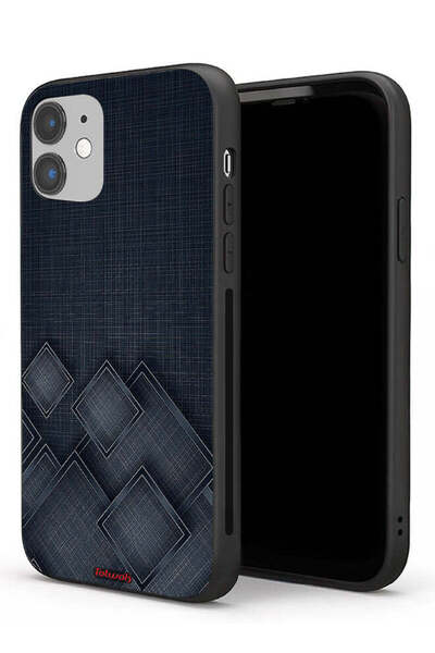 Tolwak Apple iPhone 11 Protective Case Squares Pattern On Cloth