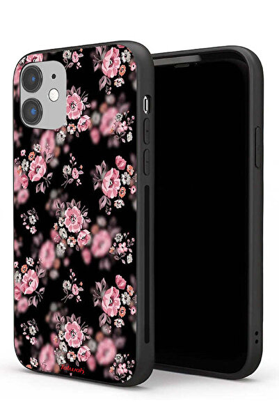 Tolwak Apple iPhone 11 Protective Case Portrait Flowers Pattern