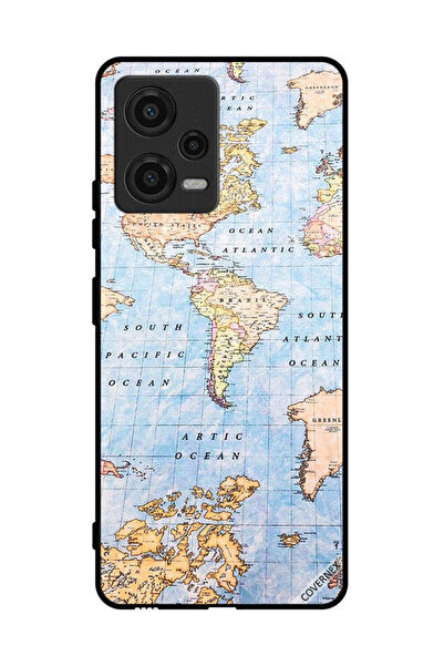 Covernex Protective Case Cover For Xiaomi Poco X5 World Map