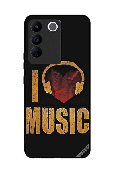 Covernex غطاء حماية لهاتف Vivo V27e Vintage I Love Music