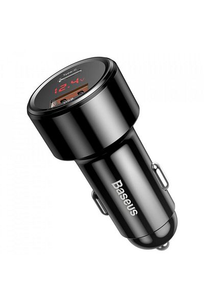 Baseus USB Car Charger, Type-C 6A, 45W - (CCMLC20C-01) - Black
