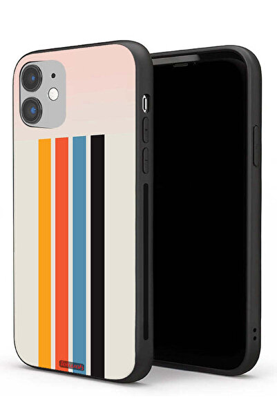 Tolwak Apple iPhone 11 Protective Case Straight Lines Pattern