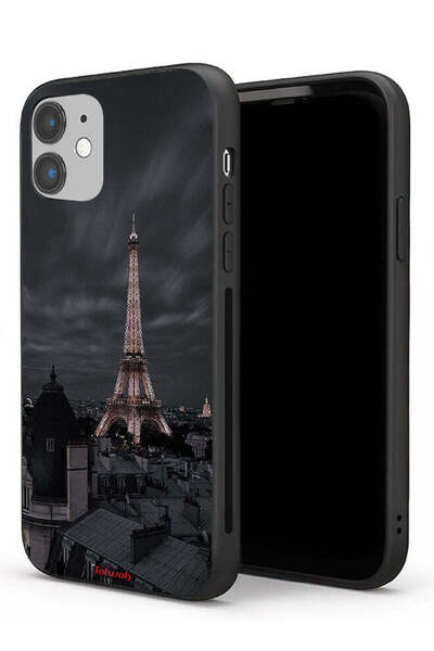 Tolwak Apple iPhone 11 Protective Case Eiffel Tower In Night