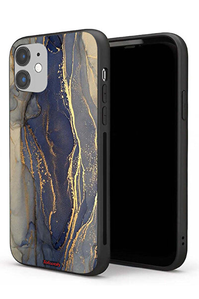 Tolwak Apple iPhone 11 Protective Case Gliter Marble Pattern