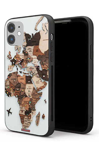 Tolwak Apple iPhone 11 Protective Case World Map Art