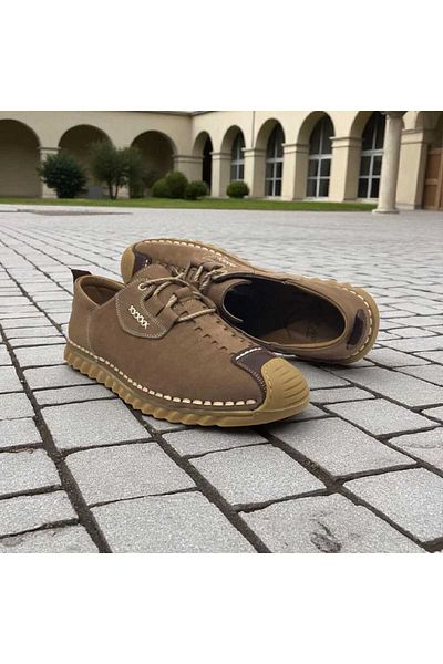 Luis Figo Men's 100% Genuine Leather Flexible Rubber Sole Orthopedic Summer Casual and Comfortable Walking Shoes