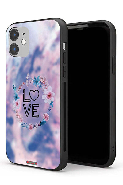 Tolwak جراب حماية لجهاز Apple iPhone 11 بتصميم خاتم زهور الحب