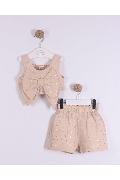 Serkon Star Printed Muslin Shorts Set Ser-0879