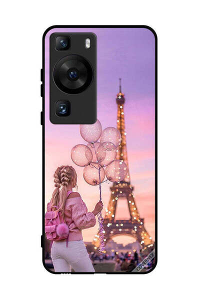 Covernex غطاء حماية لهاتف هواوي بي 60 - فتاة تحمل بالونات