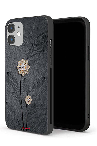 Tolwak جراب حماية لجهاز Apple iPhone 12 mini بتصميم زهور ماسية