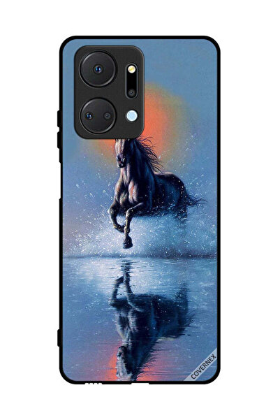 Covernex غطاء حماية لهاتف Honor X7a - رسم حصان يركض في الماء