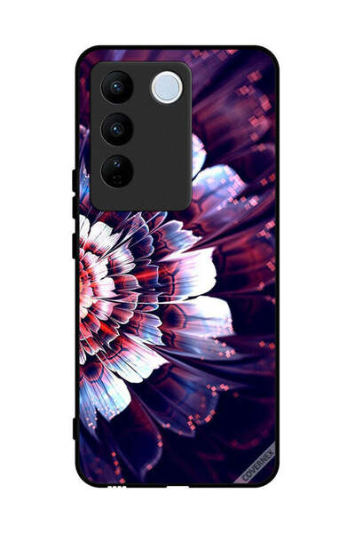 Covernex غطاء حماية لهاتف Vivo V27 Pro مع زهرة كبيرة منعكسة على الجانب الأيسر